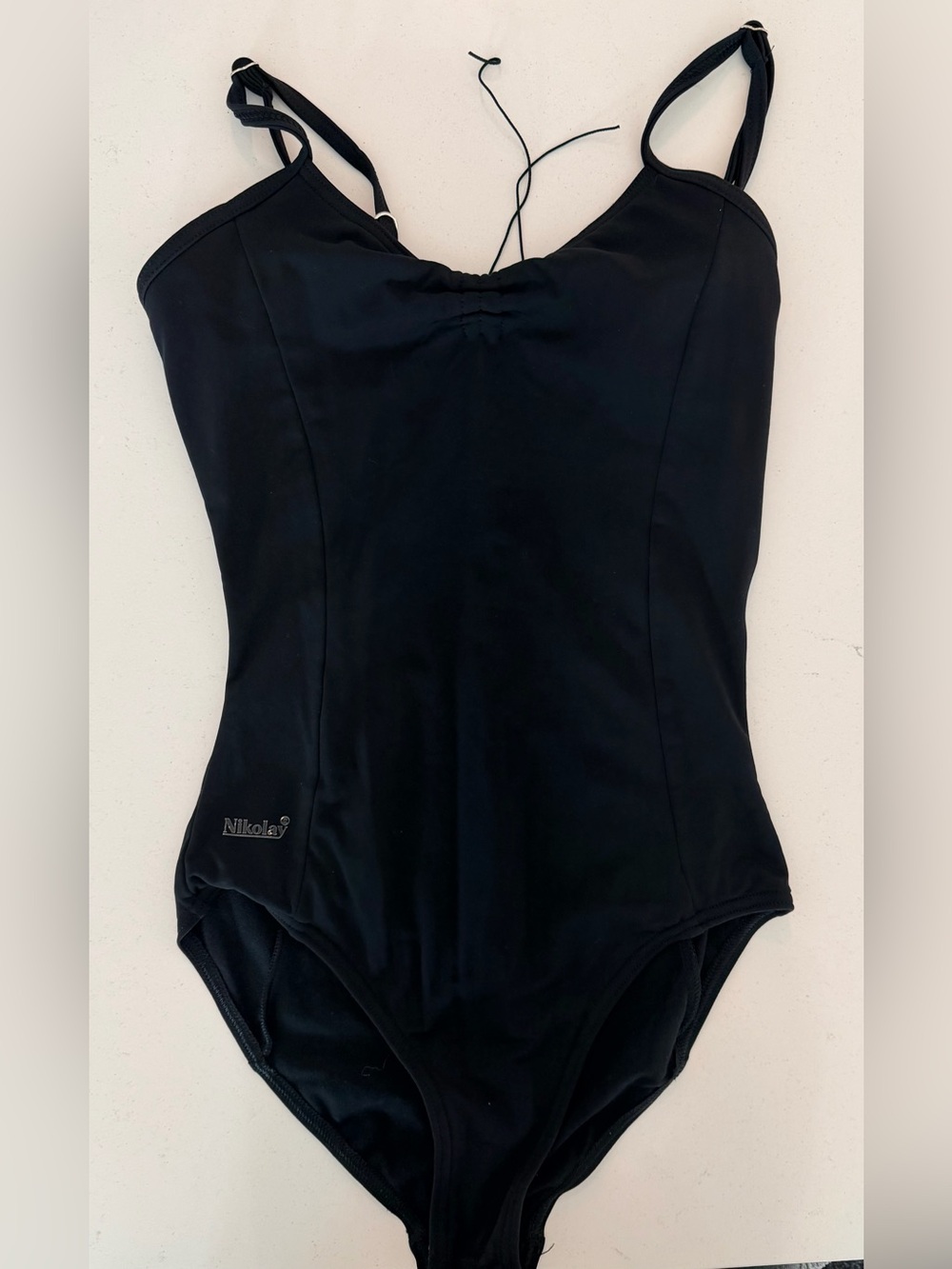 Nikolay Black Dance Leotard With cinch detail